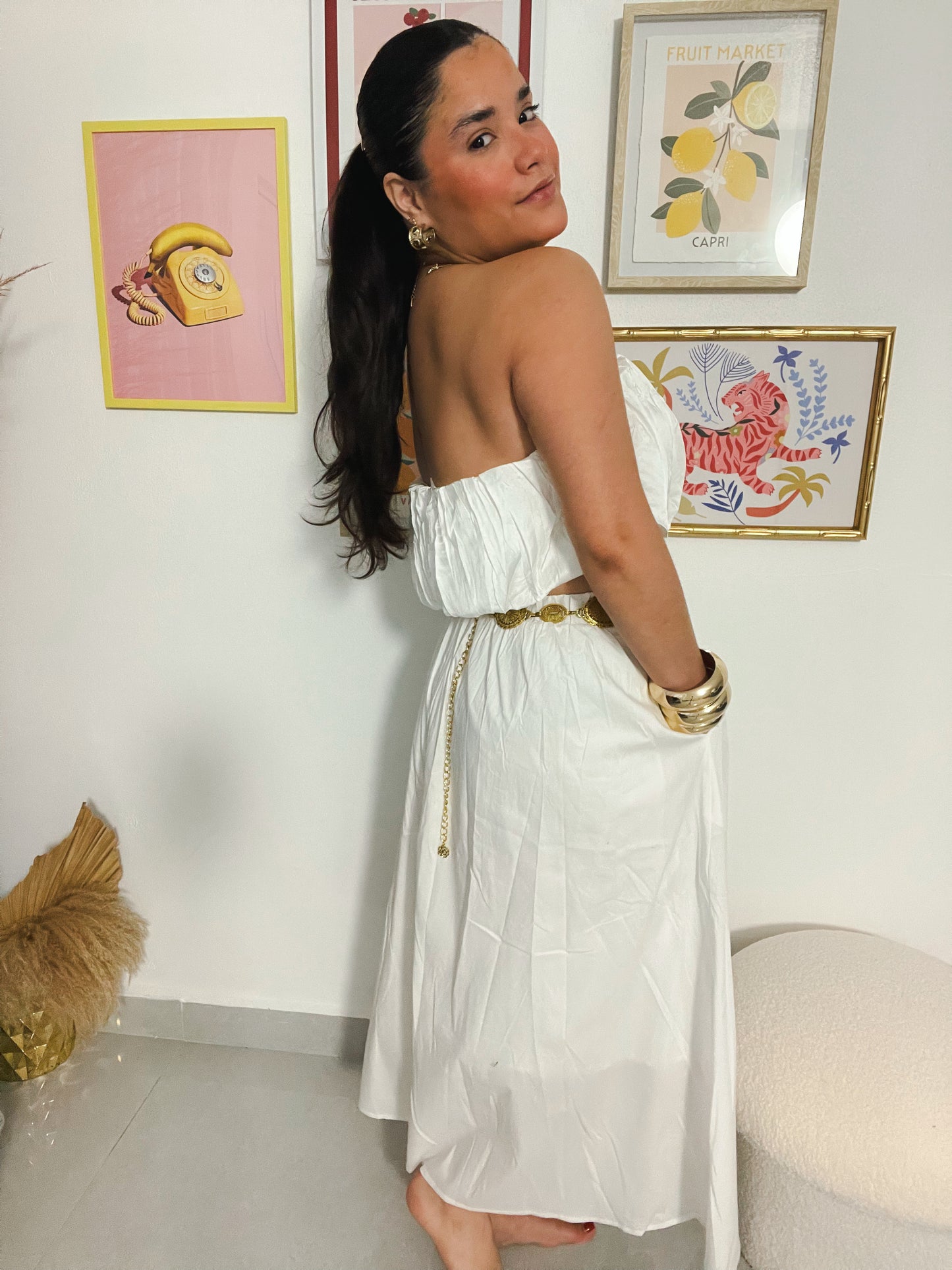 “Midi A Line Skirt”